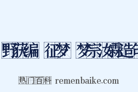 野获编·征梦·梦宗汝霖造句是什么意思的图片